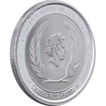 Срібна монета 1oz Сент-Вінсент і Гренадіни 2 долара 2019 Східні Кариби