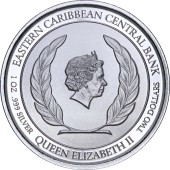 Срібна монета 1oz Сент-Вінсент і Гренадіни 2 долара 2020 Східні Кариби