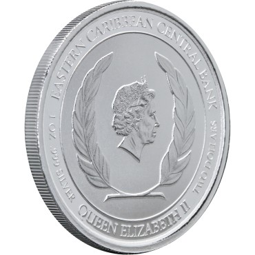 Серебряная монета 1oz Сент-Винсент и Гренадины 2 доллара 2020 Восточные Карибы