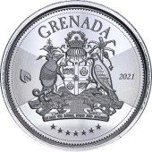Серебряная монета 1oz Гренада 2 доллара 2021 Восточные Карибы