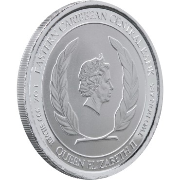 Срібна монета 1oz Домініка 2 долари 2020 Східні Кариби