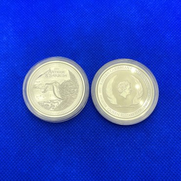 Серебряная монета 1oz Антигуа и Барбуда 2 доллара 2021 Восточные Карибы