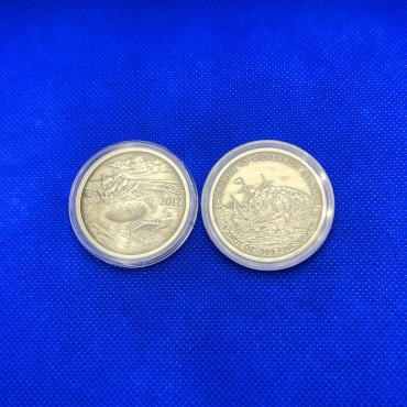 Срібний раунд 1oz Вир Острова Срібного жука 2017 США (Antique)