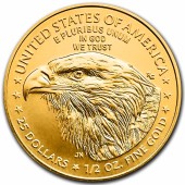 Золота монета 1/2oz Американський Орел 25 доларів 2022 США