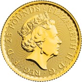 Золотая монета 1/4oz Британия 25 английских фунтов 2021 Великобритания