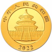 Золотая монета 1g Панда 10 юаней 2022 Китай