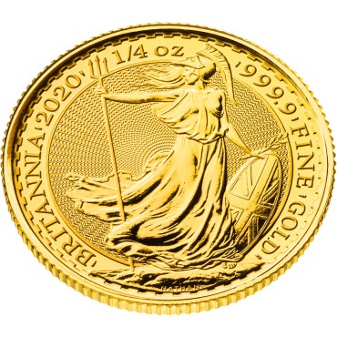 Золота монета 1/4oz Британія 25 фунтів стерлінгов 2020 Великобританія