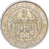 Серебряная монета "1000 лет Мейсену" 3 марки 1929 Веймарская Республика Германия