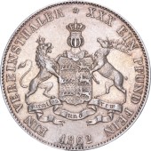 Срібна монета 1 Сюзний Талер 1862 Вюртемберг