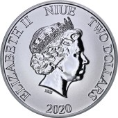 Срібна монета 1oz Дарт Вейдер "Зоряні Війни" 2 долара 2020 Ніуе