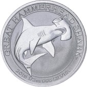 Серебряная монета 1/2oz Большая Акула-Молот 50 центов 2015 Австралия