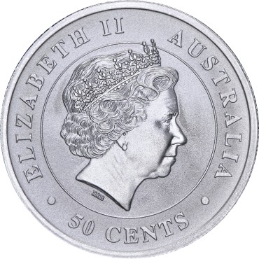 Серебряная монета 1/2oz Большая Акула-Молот 50 центов 2015 Австралия