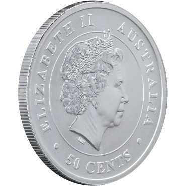 Серебряная монета 1/2oz Большая Акула-Молот 50 центов 2015 Австралия