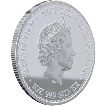 Серебряная монета 1oz Лев против Гиен 1 доллар 2022 Ниуэ