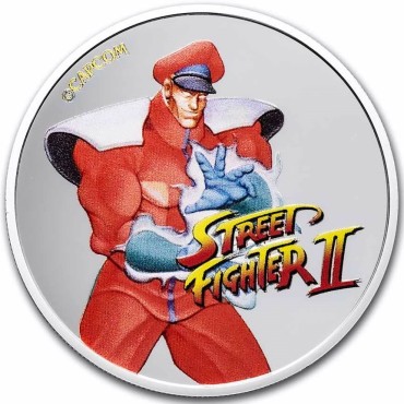 Серебряная монета 1oz Уличный Боец II: М. Байсон 50 центов 2021 Фиджи (цветная)