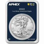 Серебряная монета 1oz Американский Орел 1 доллар 2022 США (MD Premier + PCGS FirstStrike®)