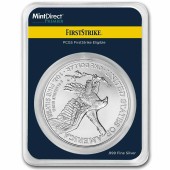 Серебряная монета 1oz Американский Орел 1 доллар 2022 США (MD Premier + PCGS FirstStrike®)