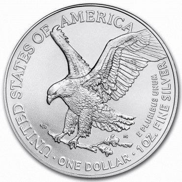 Серебряная монета 1oz Американский Орел 1 доллар 2022 США (MD Premier + PCGS FirstStrike®)