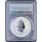 Серебряная монета 1oz Год Тигра 1 доллар 2022 Австралия (PCGS MS70, First Strike, Flag Label)