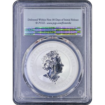 Срібна монета 1oz Рік Тигра 1 долар 2022 Австралія (PCGS MS70, First Strike, Flag Label)