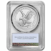 Срібна монета 1oz Американський Орел 1 долар 2021 США (Тип 2) (PCGS MS70, First Strike)