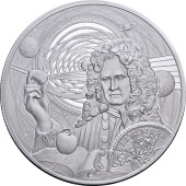 Серебряная монета 1oz Иконы Инноваций: Исаак Ньютон 2 доллара 2022 Ниуэ