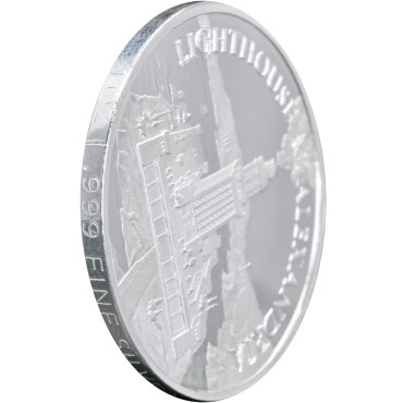 Серебряный раунд 1oz 7 Чудес Света: Александрийский Маяк тетрадрахма США