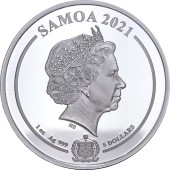 Срібна монета 1oz Стів МакКуін: Король Крутизни 5 доларів 2021 Самоа