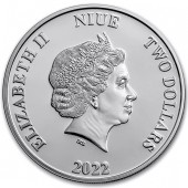 Срібна монета 1oz Зоряні Війни: Грогу 2 долара 2022 Ніуе