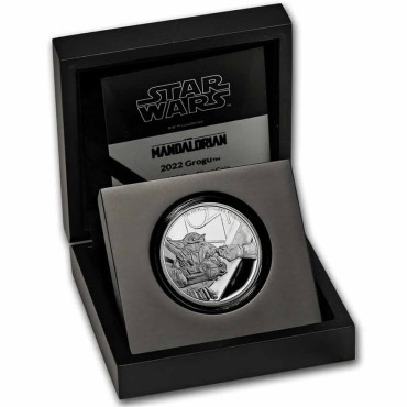 Серебряная монета 1oz Звездные Войны: Грогу 2 доллара 2022 Ниуэ
