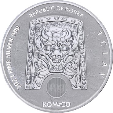 Срібна монета 1oz Воїн Chiwoo Cheonwang 1 clay 2021 Корея