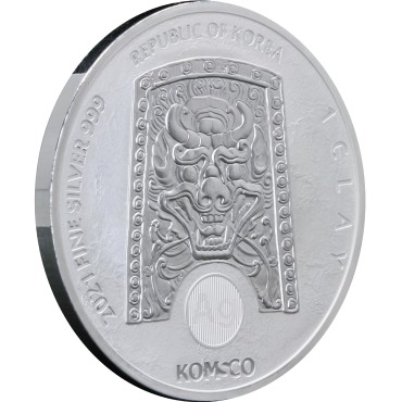 Срібна монета 1oz Воїн Chiwoo Cheonwang 1 clay 2021 Корея