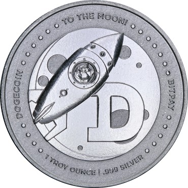 Серебряный раунд 1oz Догикоин США