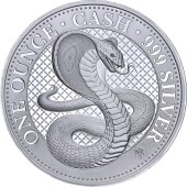 Срібна монета 1oz Кобра 1 фунт стерлінгів 2022 Острів Святої Єлени