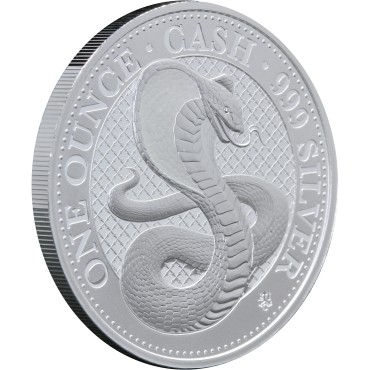 Серебряная монета 1oz Кобра 1 фунт стерлингов 2022 Остров Святой Елены