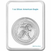 Серебряная монета 1oz Американский Орел 1 доллар 2022 США (С Днем Рождения)