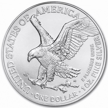 Срібна монета 1oz Американський Орел 1 долар 2022 США (З Днем Народження)