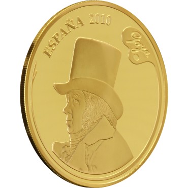 Золотая монета Испанские художники "Франсиско де Гойя" 400 Евро Испания 2010