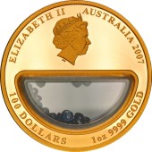 Золотая монета 1oz Сокровища Австралии 100 долларов 2007 Австралия