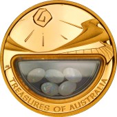 Золота монета 1oz Скарби Австралії Опал 100 доларів 2008 Австралія