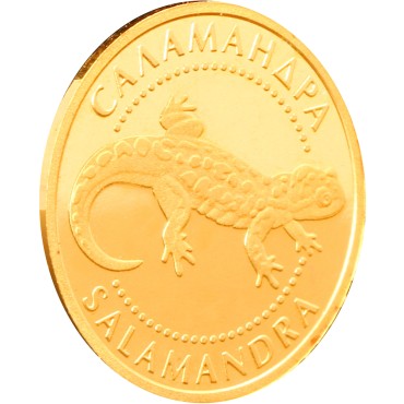 Золотая монета 1/25oz Саламандра 2 гривны 2003 Украина