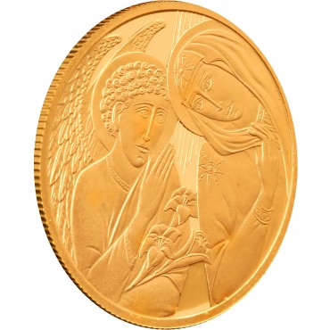 Золота монета 6g Благовіщення 25 дінер 2010 Андора