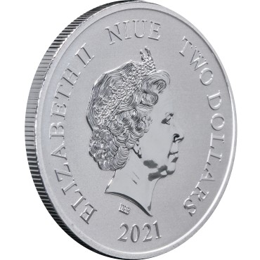 Серебряная монета 1oz Властелин Колец: Единое Кольцо 2 доллара 2021 Ниуэ