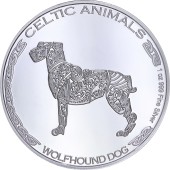 Серебряная монета 1oz Волкодав "Кельтские животные" 500 франков КФА 2022 Чад