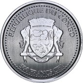 Серебряная монета 1oz Сильвербэк Горилла 5000 франков КФА 2021 Конго