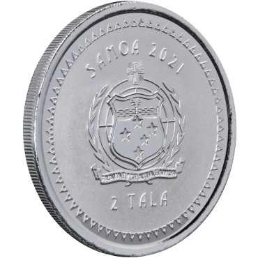 Срібна монета 1oz Тихоокеанська Русалка 2 тала 2021 Самоа