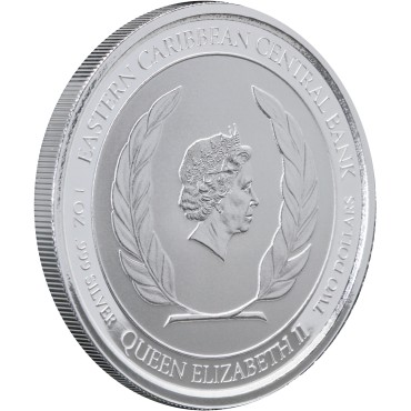 Срібна монета 1oz Ангілья 2 долара 2021 Східні Кариби