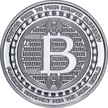 Срібний раунд 1oz Біткоін QR Code США