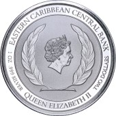Срібна монета 1oz Домініка 2 долари 2021 Східні Кариби