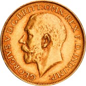 Золотая монета Соверен Георгия V 1926 Великобритания
